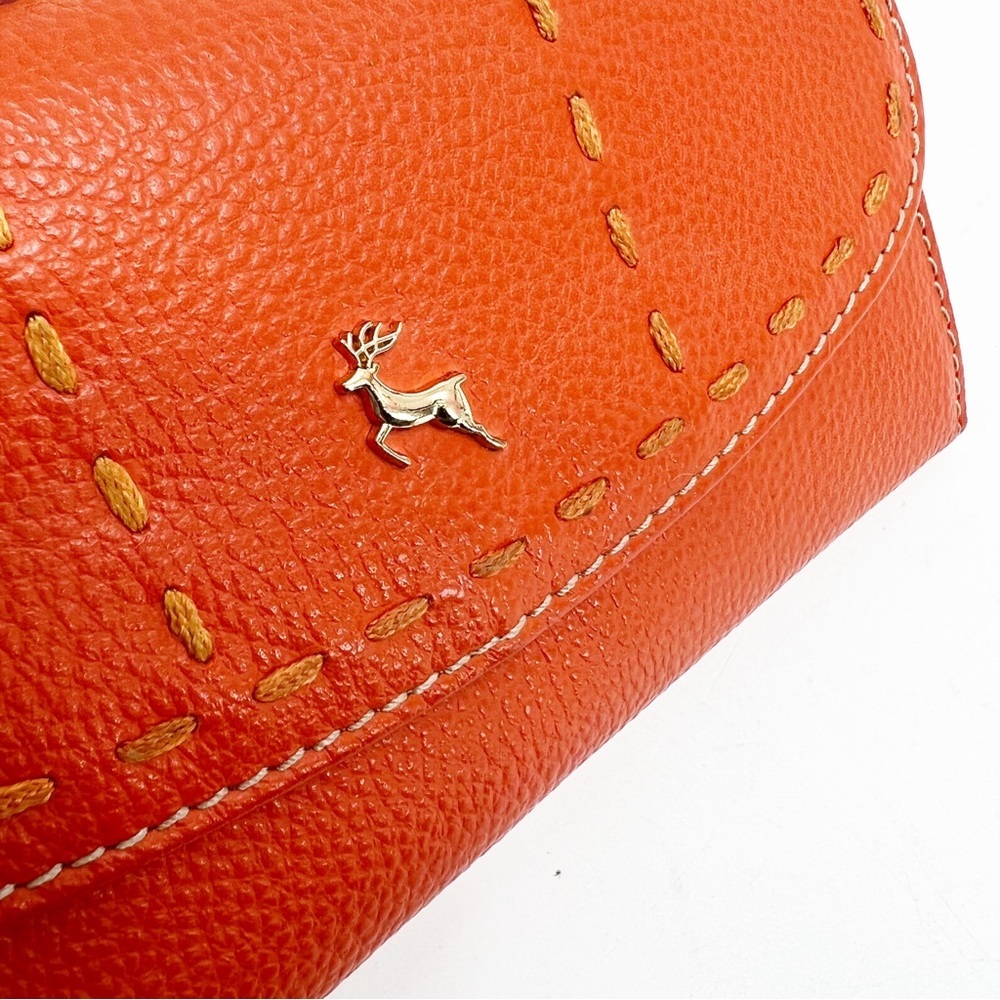 Ashwood Large Leather Note and Coin Purse Black Ash-14 Mandarin Orange - Picture 9 of 13